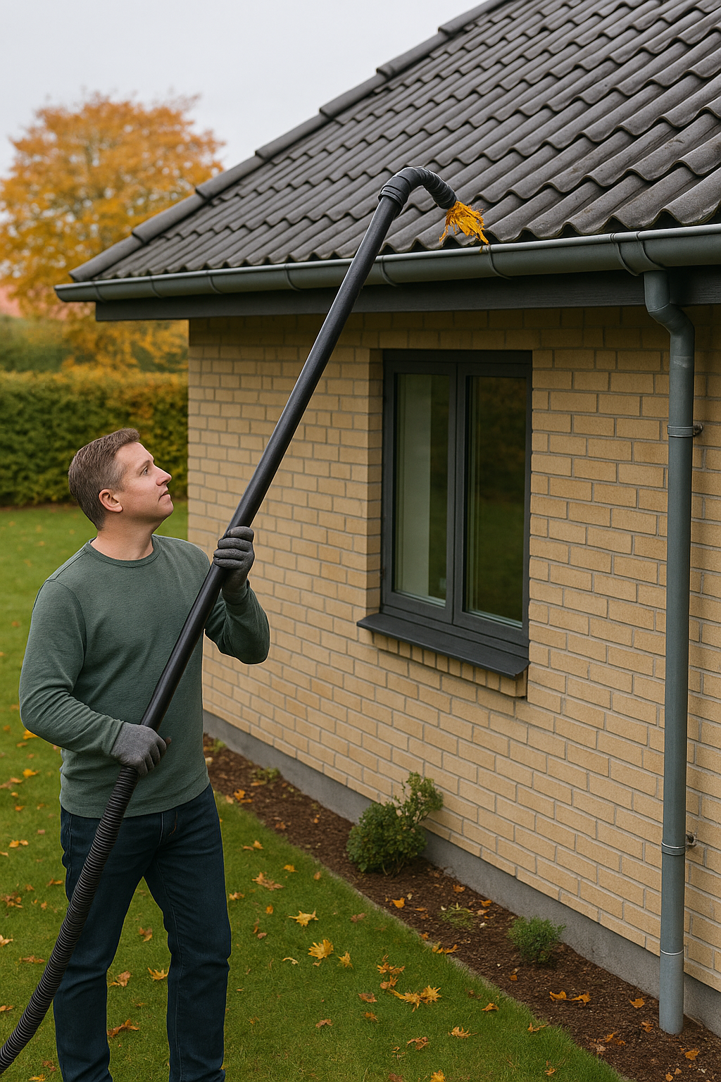 Tagrende rensning - 1 plans hus